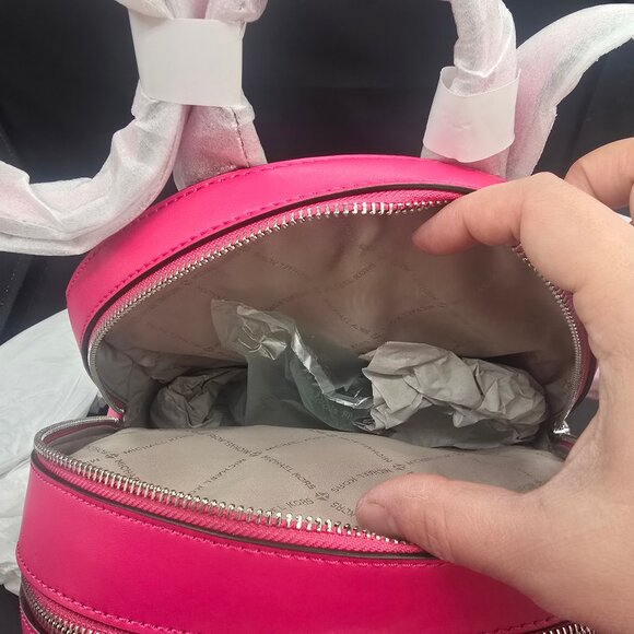 Michael Kors Jaycee Medium Zip Pocket Backpack Dragonfruit